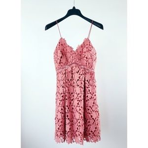 Oak + Fort Pink Lace Dress